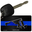 Maryland Thin Blue Line Novelty Metal Key Chain KC-8902