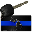 Michigan Thin Blue Line Novelty Metal Key Chain KC-8904