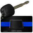 North Dakota Thin Blue Line Novelty Metal Key Chain KC-8916