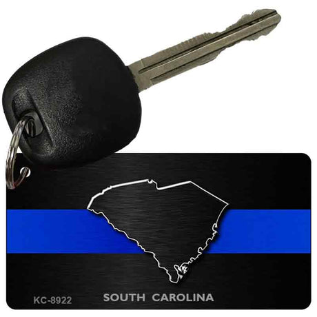 South Carolina Thin Blue Line Novelty Metal Key Chain KC-8922