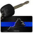 Virginia Thin Blue Line Novelty Metal Key Chain KC-8928