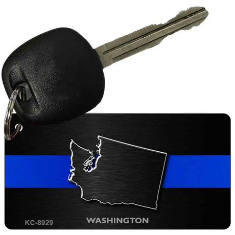 Washington Thin Blue Line Novelty Metal Key Chain KC-8929