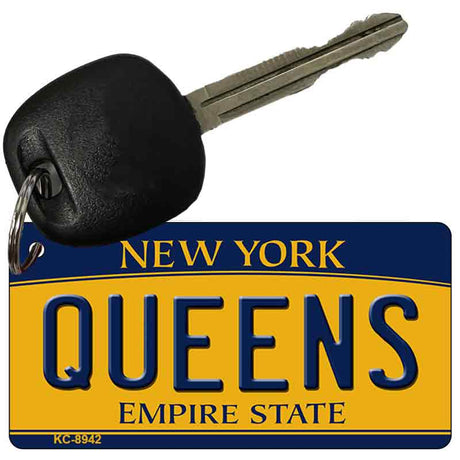 Queens New York State License Plate Tag Key Chain KC-8942