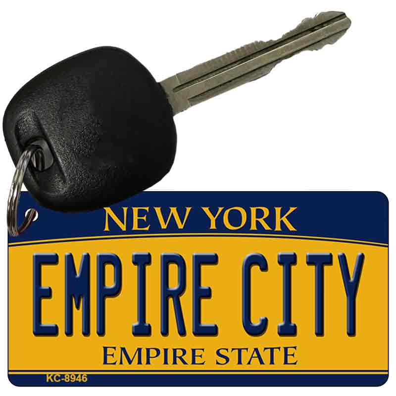 Empire City New York State License Plate Tag Key Chain KC-8946