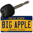 Big Apple New York State License Plate Tag Key Chain KC-8949