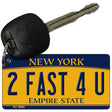 2 Fast 4 U New York State License Plate Tag Key Chain KC-8960