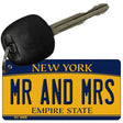 Mr and Mrs New York State License Plate Tag Key Chain KC-8966