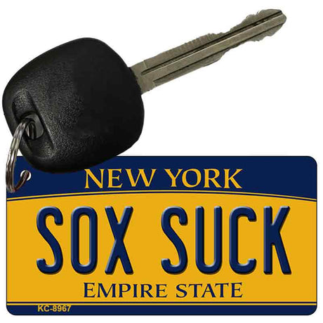 Sox Suck New York State License Plate Tag Key Chain KC-8967