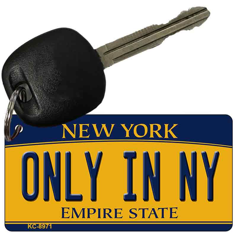 Only In NY New York State License Plate Tag Key Chain KC-8971