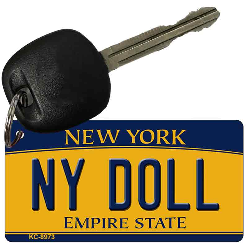 NY Doll New York State License Plate Tag Key Chain KC-8973