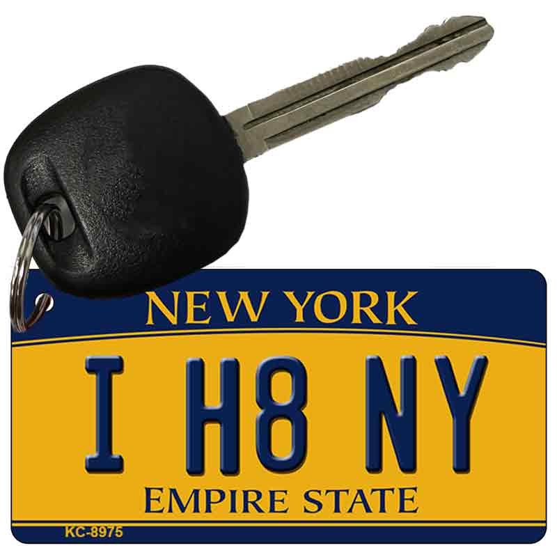 I H8 NY New York State License Plate Tag Key Chain KC-8975