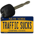 Traffic Sucks New York State License Plate Tag Key Chain KC-8976