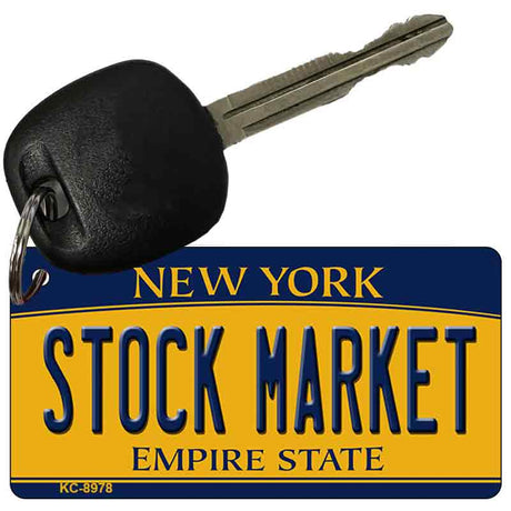 Stock Market New York State License Plate Tag Key Chain KC-8978