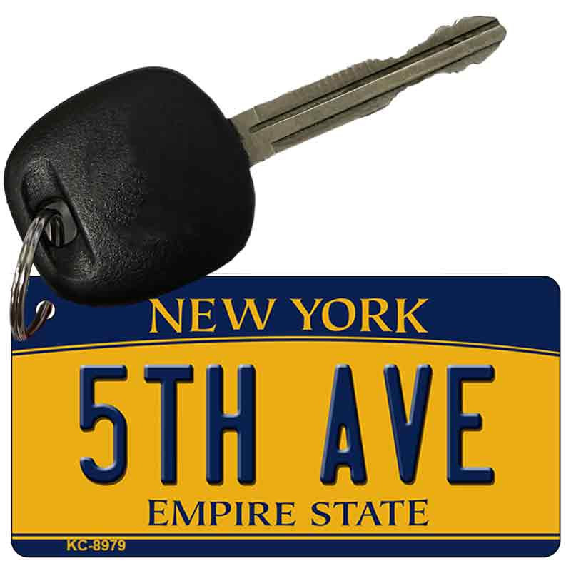 5th Ave New York State License Plate Tag Key Chain KC-8979