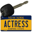 Actress New York State License Plate Tag Key Chain KC-8982