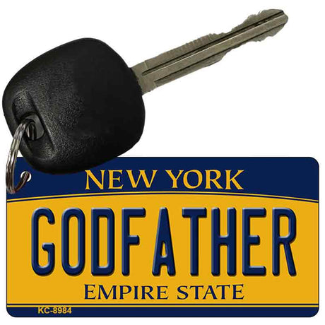 Godfather New York State License Plate Tag Key Chain KC-8984