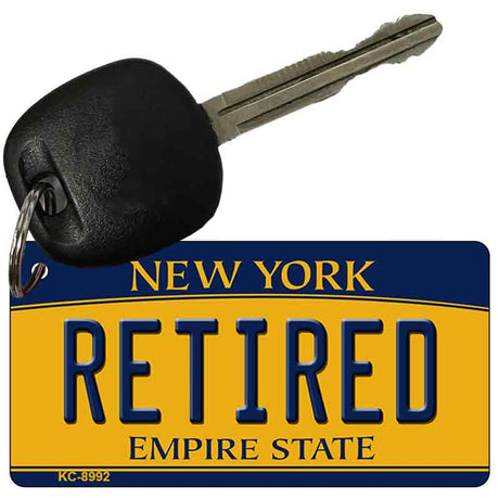 Retired New York State License Plate Tag Key Chain KC-8992