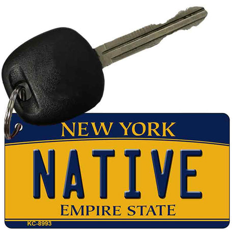 Native New York State License Plate Tag Key Chain KC-8993