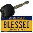 Blessed New York State License Plate Tag Key Chain KC-8994