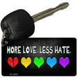 More Love Less Hate Rainbow Novelty Metal Key Chain KC-9003