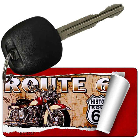 Route 66 Mother Road Scroll Novelty Aluminum Key Chain KC-9007