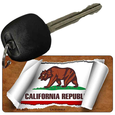 California Flag Scroll Novelty Aluminum Key Chain KC-9011