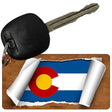 Colorado Flag Scroll Novelty Aluminum Key Chain KC-9012