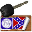 Georgia Flag Scroll Novelty Aluminum Key Chain KC-9016