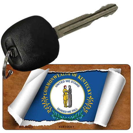 Kentucky Flag Scroll Novelty Aluminum Key Chain KC-9023