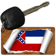 Mississippi Flag Scroll Novelty Aluminum Key Chain KC-9030