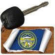 Nebraska Flag Scroll Novelty Aluminum Key Chain KC-9033