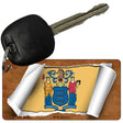 New Jersey Flag Scroll Novelty Aluminum Key Chain KC-9036