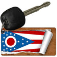 Ohio Flag Scroll Novelty Aluminum Key Chain KC-9041