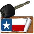 Texas Flag Scroll Novelty Aluminum Key Chain KC-9049