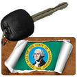 Washington Flag Scroll Novelty Aluminum Key Chain KC-9053