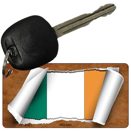 Ireland Flag Scroll Novelty Aluminum Key Chain KC-9061