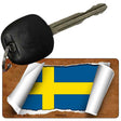 Sweden Flag Scroll Novelty Aluminum Key Chain KC-9074