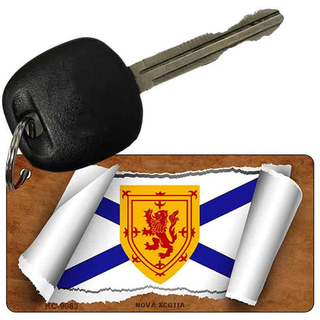 Nova Scotia Flag Scroll Novelty Aluminum Key Chain KC-9083