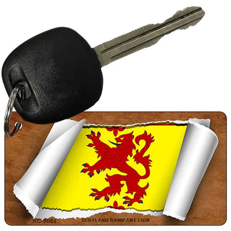 Scotland Rampant Lion Flag Scroll Novelty Aluminum Key Chain KC-9084