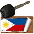 Philippines Flag Scroll Novelty Aluminum Key Chain KC-9089