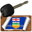 Alberta Canada Flag Scroll Novelty Aluminum Key Chain KC-9090