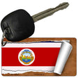 Costa Rica Flag Scroll Novelty Aluminum Key Chain KC-9097