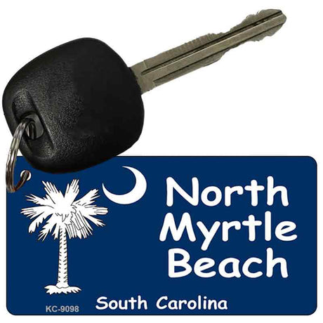 North Myrtle Beach Flag Scroll Novelty Aluminum Key Chain KC-9098