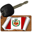 Peru Flag Scroll Novelty Aluminum Key Chain KC-9102