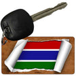 Gambia Flag Scroll Novelty Aluminum Key Chain KC-9106