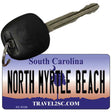 North Myrtle Beach Flag Scroll Novelty Aluminum Key Chain KC-9108