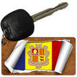 Andorra Flag Scroll Novelty Aluminum Key Chain KC-9119