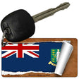 British Virgin Islands Flag Scroll Novelty Aluminum Key Chain KC-9143