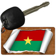 Burkina Faso Flag Scroll Novelty Aluminum Key Chain KC-9146