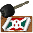 Burundi Flag Scroll Novelty Aluminum Key Chain KC-9147